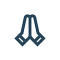 Dark Blue Prayer Icon